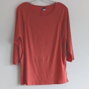 Old Navy Maternity Rib knit Vneck Nursing tunic top Medium